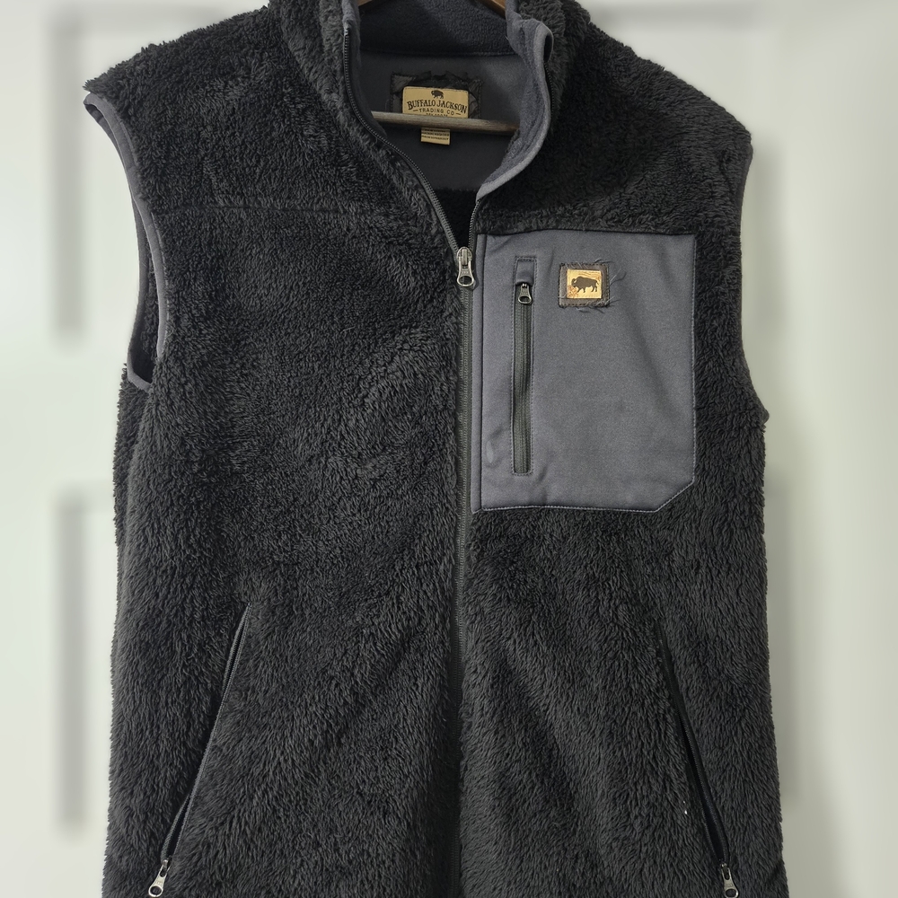 Men's Black Fleece Vest